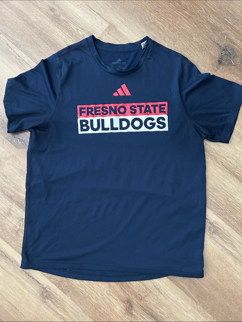 adidas Navy Fresno State Bulldogs Graphic Tee